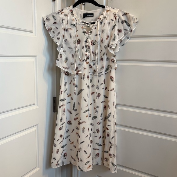 The Kooples Feather Print Silk Dress Size XS - Picture 4 of 10